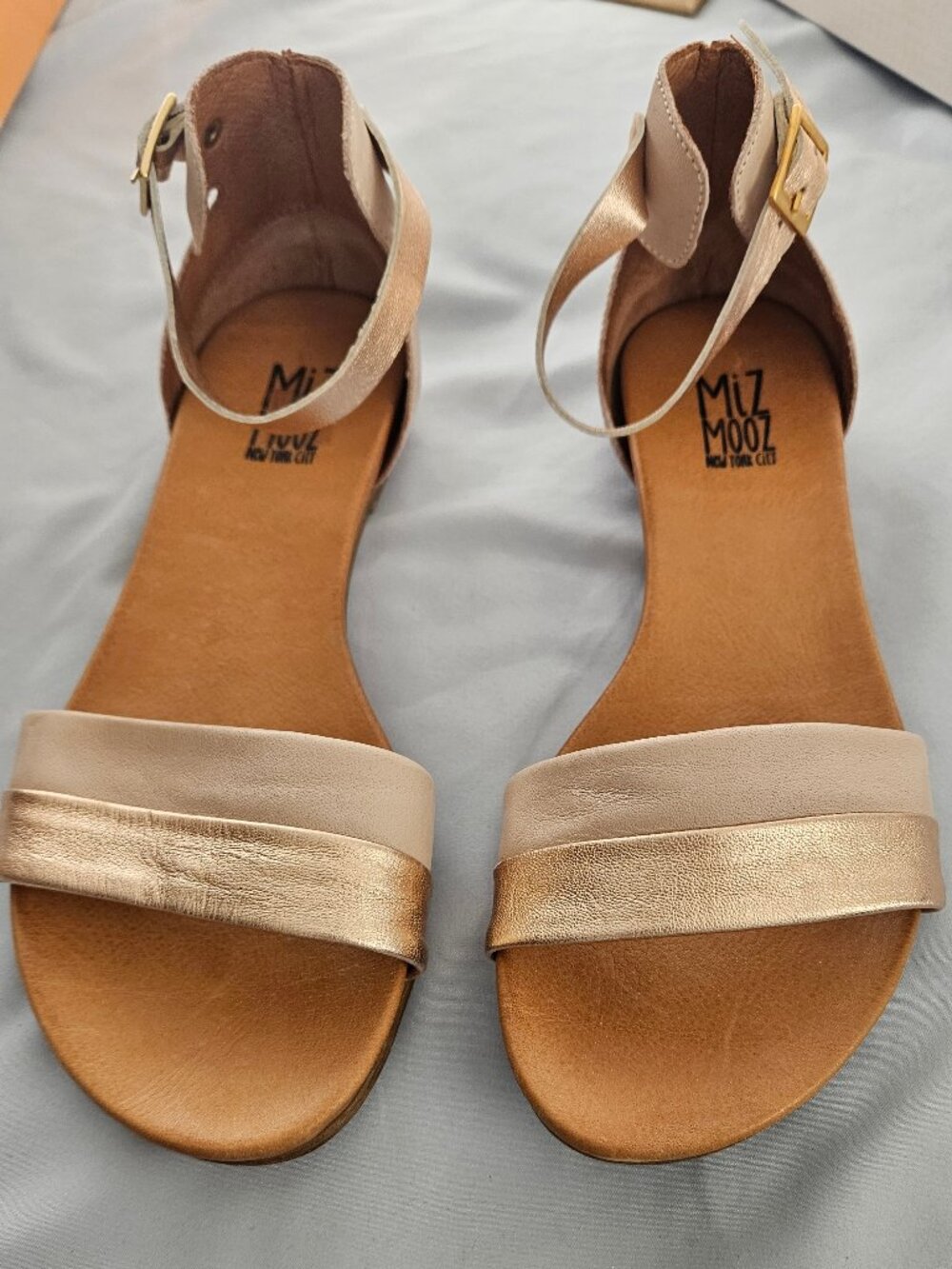 Miz Mooz Pink Gold Sandal size 8.5